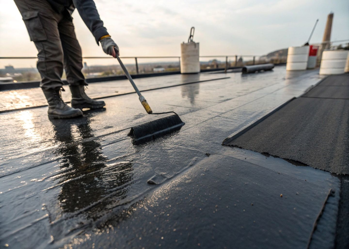 Мастика Бизон битумная универсальная гидроизоляционная 20 кг Бизон